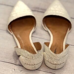 Madewell Cream Textured Flats